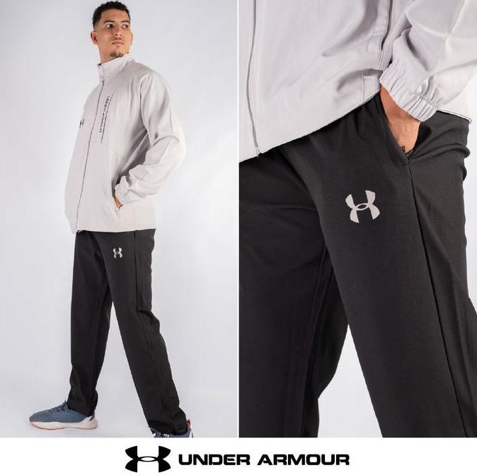 🏷️Survêtement Under Armour Noir / Bleu / Gris – Ensemble Sport & Style