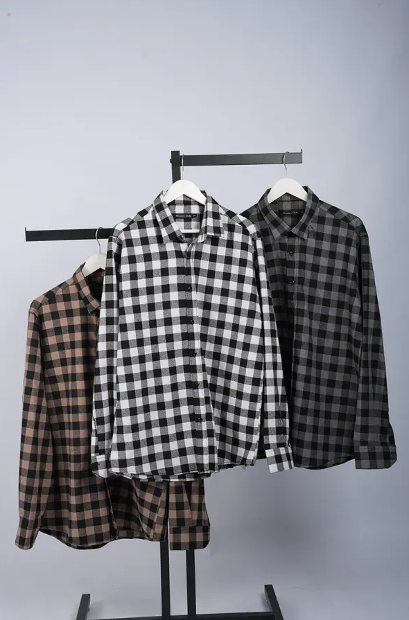 👕 Pack 3 Chemises Massimo Dutti en Flanelle à Carreaux – Style & Confort