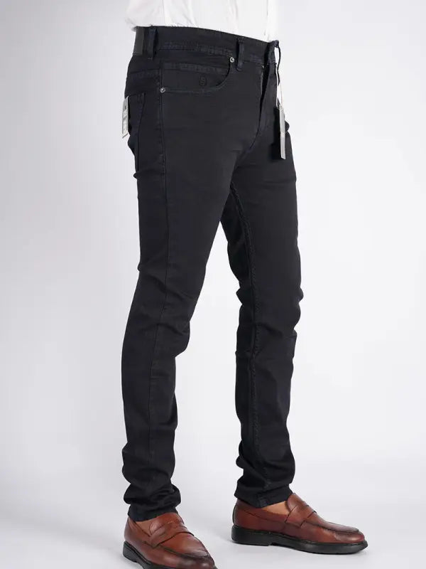 👖 Pantalon en Toile Piquée de Coton – 5 Poches Couleurs : Noir · Beige · Vert olive · Bleu roi