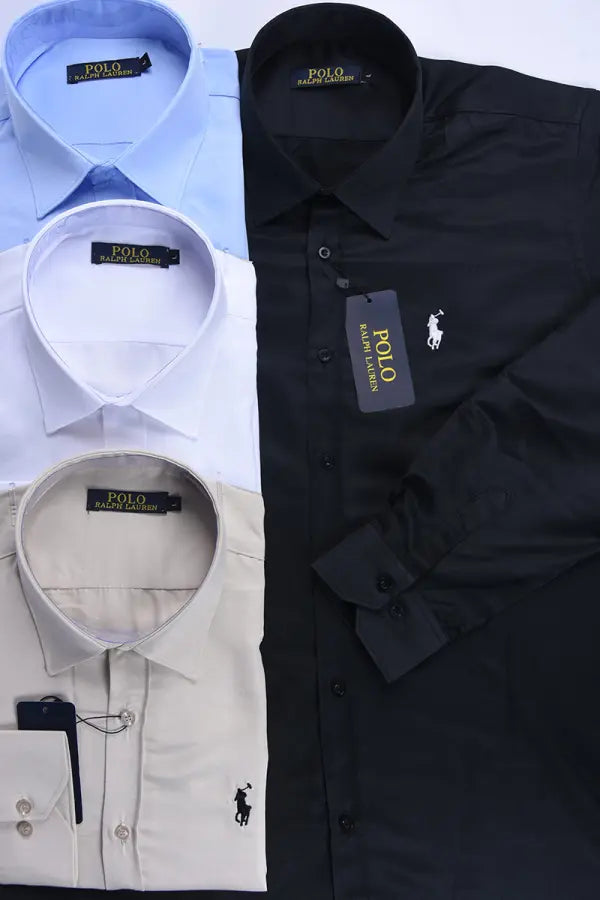 👔 Chemise Ralph – Pur Coton Couleurs : Noir · Blanc · Gris clair · Bleu roi