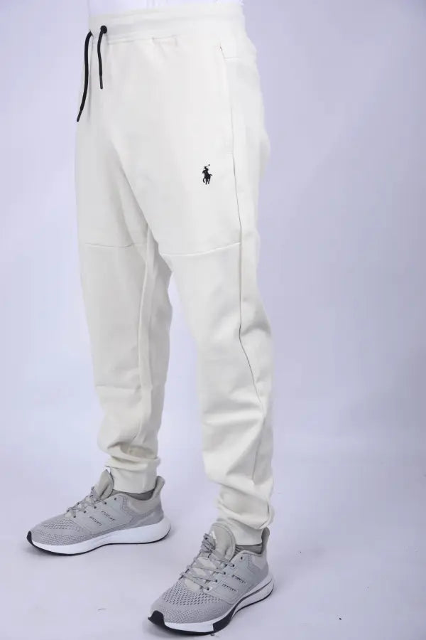 👕 Survêtement Polo en Pur Coton – Coupe Confort Noir / Beige