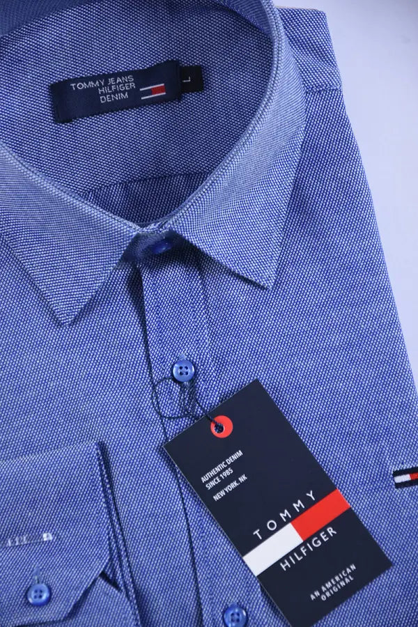 👔 Chemise Tommy – Oxford Coton Piqué Couleurs : Noir · Blanc · Gris clair · Bleu roi