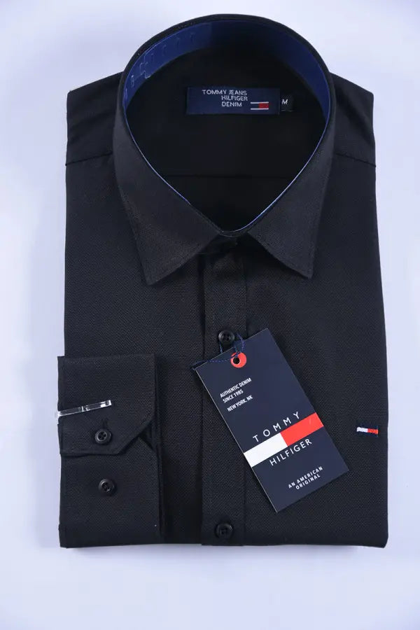 👔 Chemise Tommy – Oxford Coton Piqué Couleurs : Noir · Blanc · Gris clair · Bleu roi